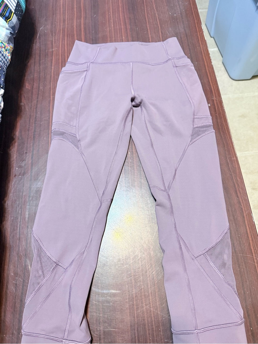 lululemon athletica Lavender-Pink Mesh Panel Leggings